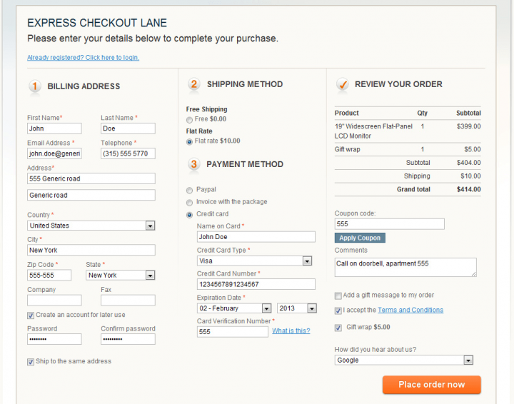 Single screen checkout screen. Born from the idea of decreasing the steps of each user journey.