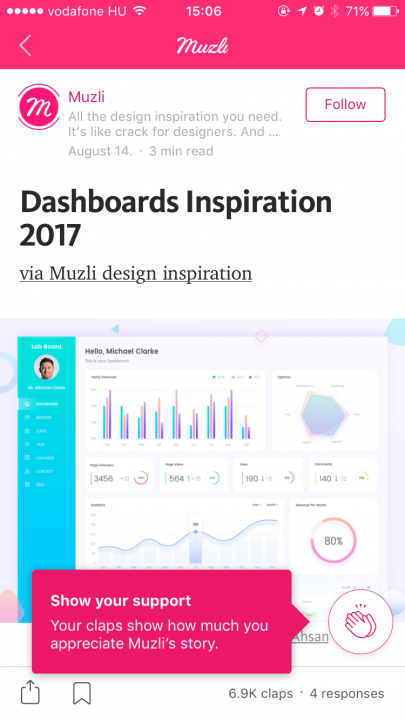 Communicate product updates: Tooltip example Dashboard vision