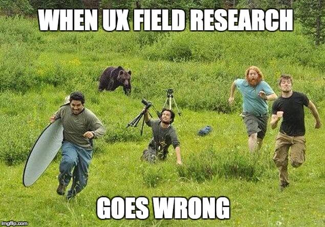 Field research with a cross-functional team - When ux research goes wrong