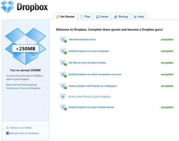 Gamification In UX - Dropbox