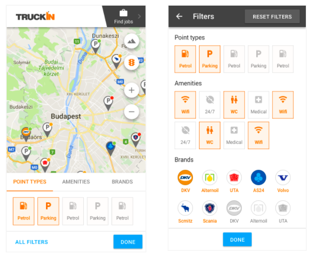 Digital Space_Trucking App Screen