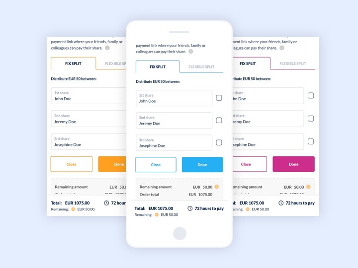 Split Expenses With Payment Plugin - UX Case Study - Colors
