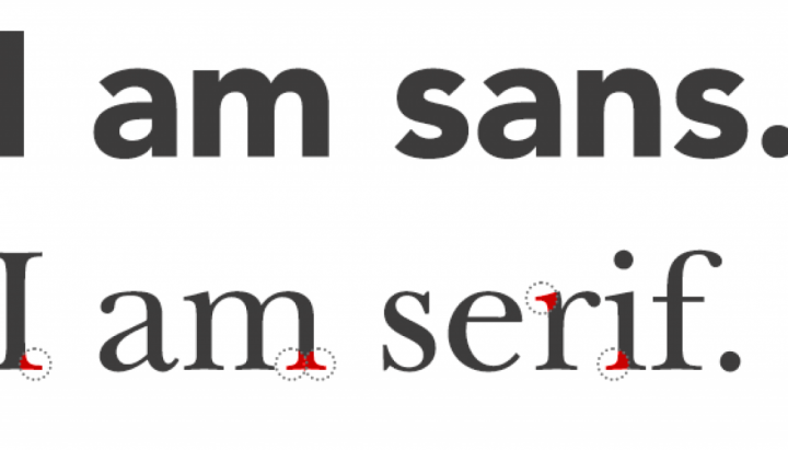Legibility: differences between sans and serif