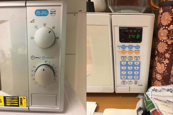 Good and bad examples of user friendly microwave controls