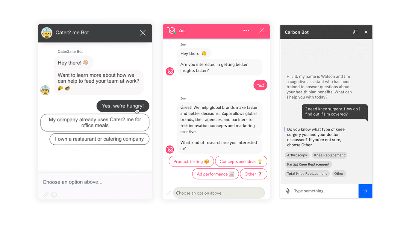 Chatbot design conversation