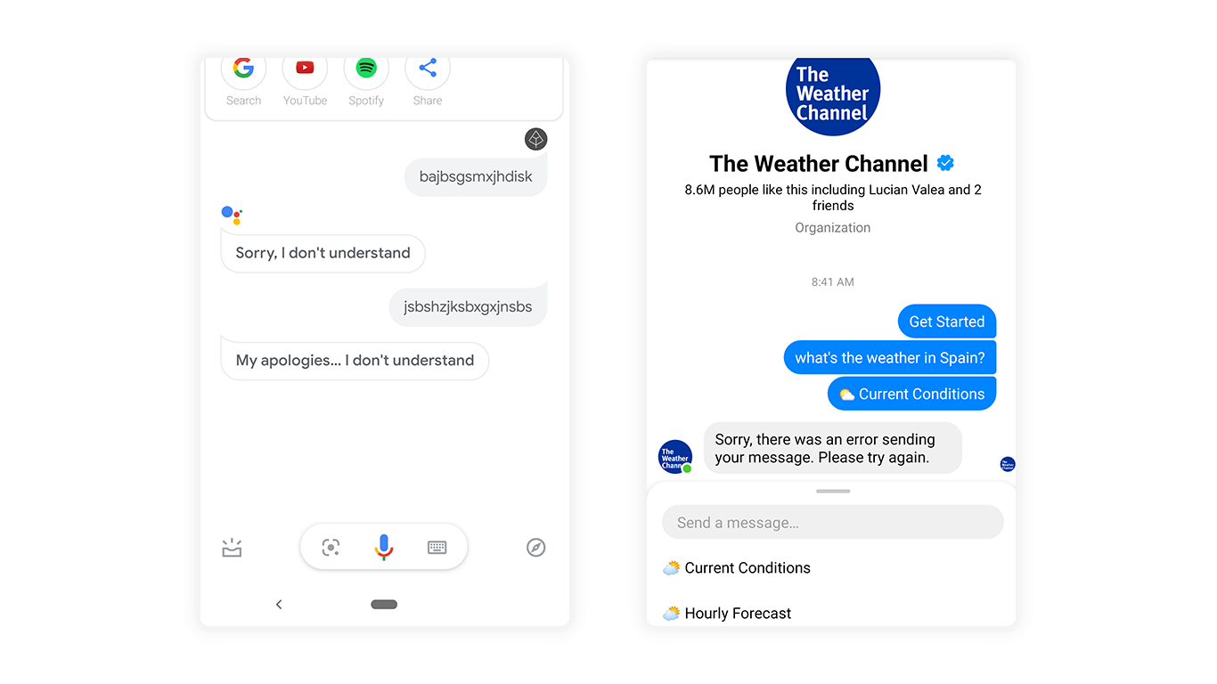 Chatbot design where the chatbot admits its mistake