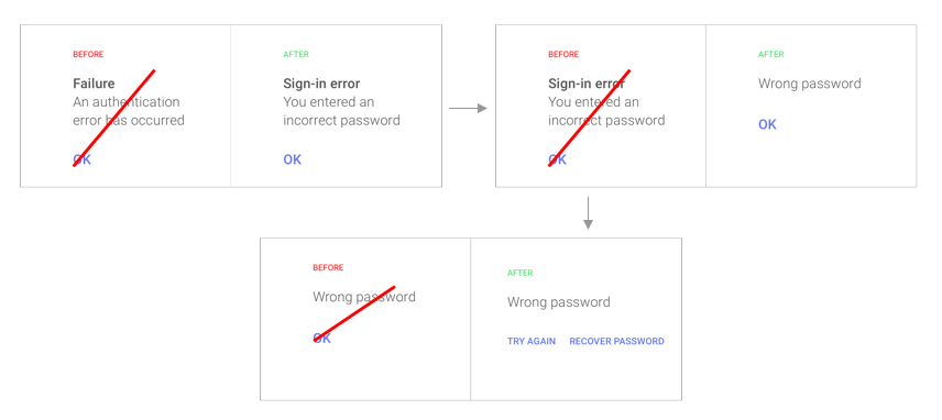 Google ux writing changes