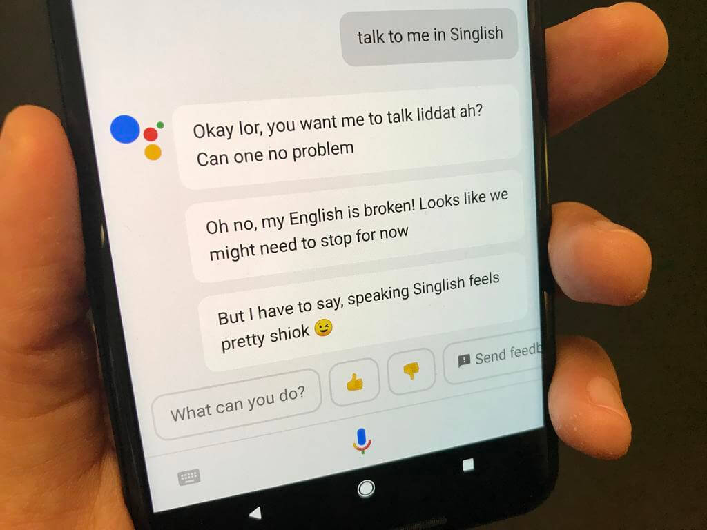 Google assistant ux writing example