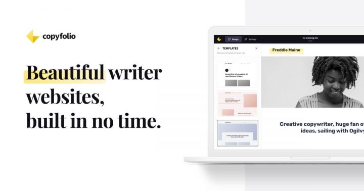 copyfolio, a website and portfolio builder for copywriters and content writers