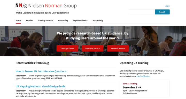 Nielsen Norman Group, well-known UX agency 