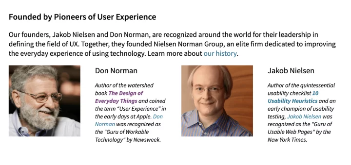 NN groups founders are the pioneers of user experience.