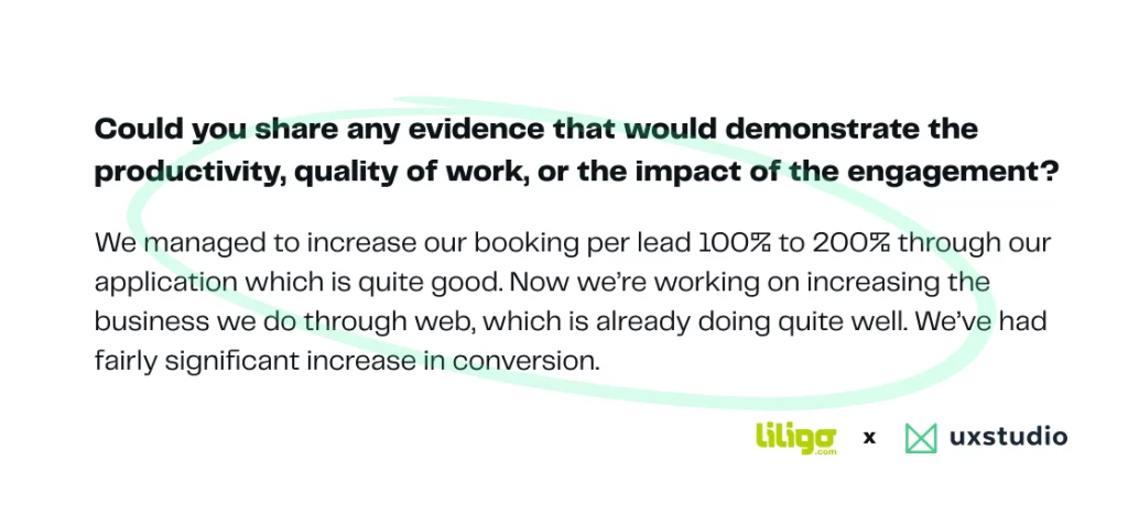 Liligo worked with UX studio on their app and website to improve their conversion rate.