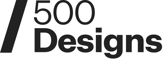 The logo of 500 Design.