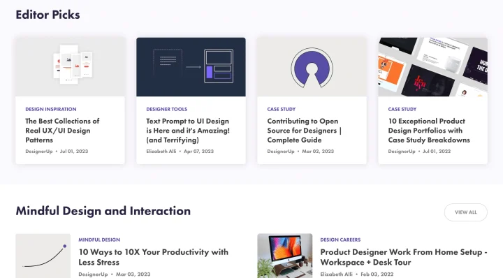DesignerUp website