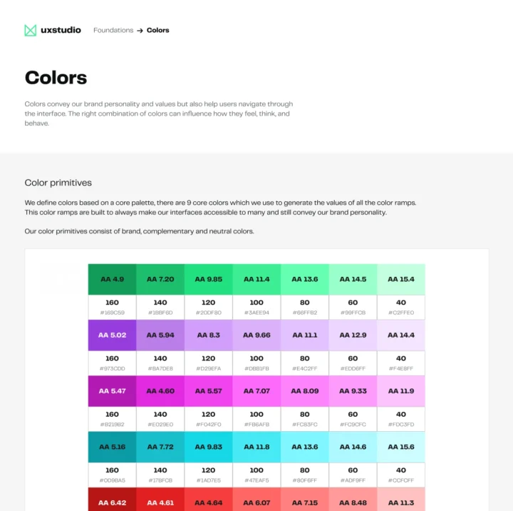 design system colors