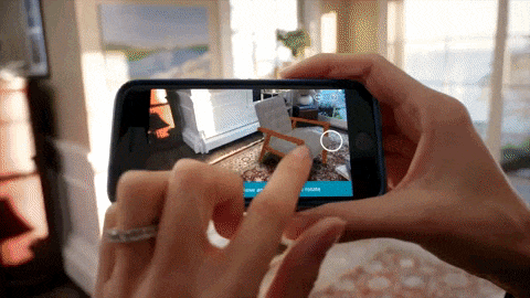 UI trends 2019: placing a chair in you home with AR